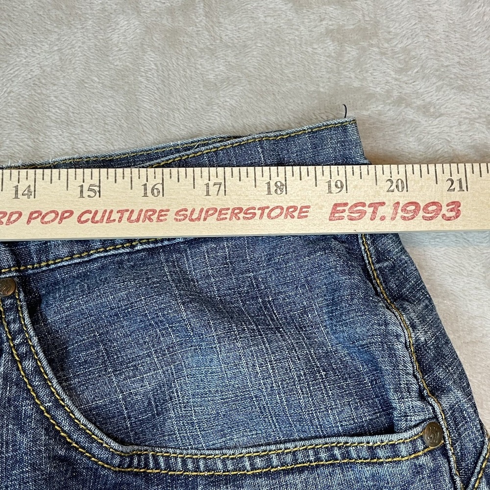 Rocawear Jean Shorts Mens White Denim Y2K Hip Hop Size 40 Classic Fit Biggie - Picture 8 of 9